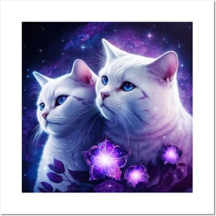 White British Shorthairs In Love Posters and Art